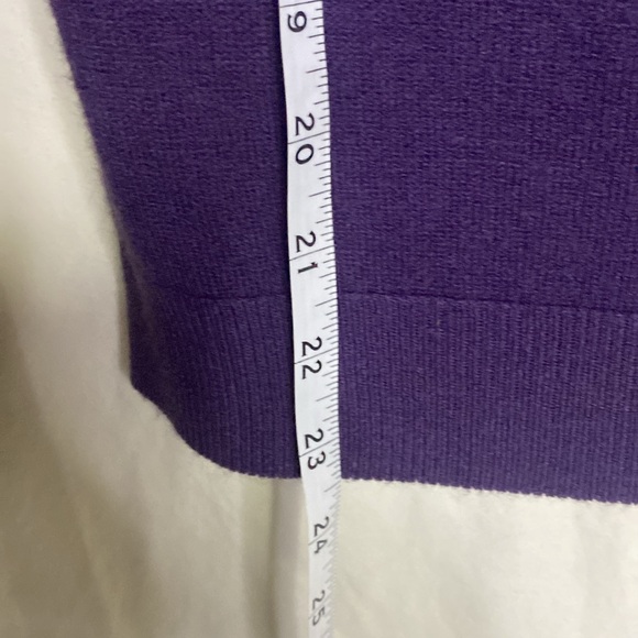 Karen Scott Women’s Small Plum Sweater Crew Neck Zipper in back - Picture 3 of 8